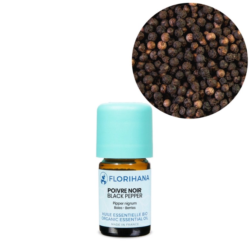 Aromaterapija – ēteriskā eļļa – Melnais pipars (Pipper nigrum) 5 ml
